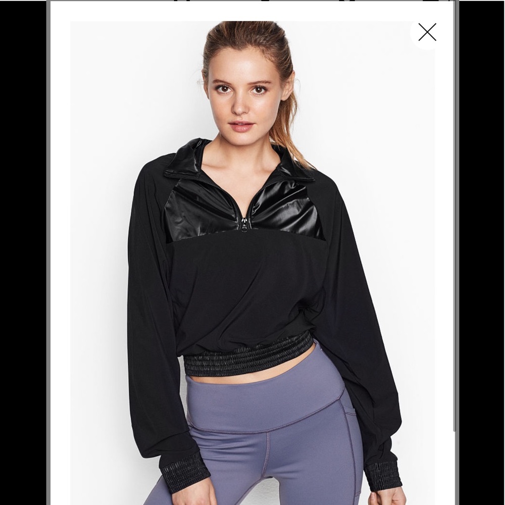 Victoria’s Secret Sport Black Half ZIP Pullover NWT